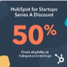 Series A Discount: 50% off HubSpot Logo