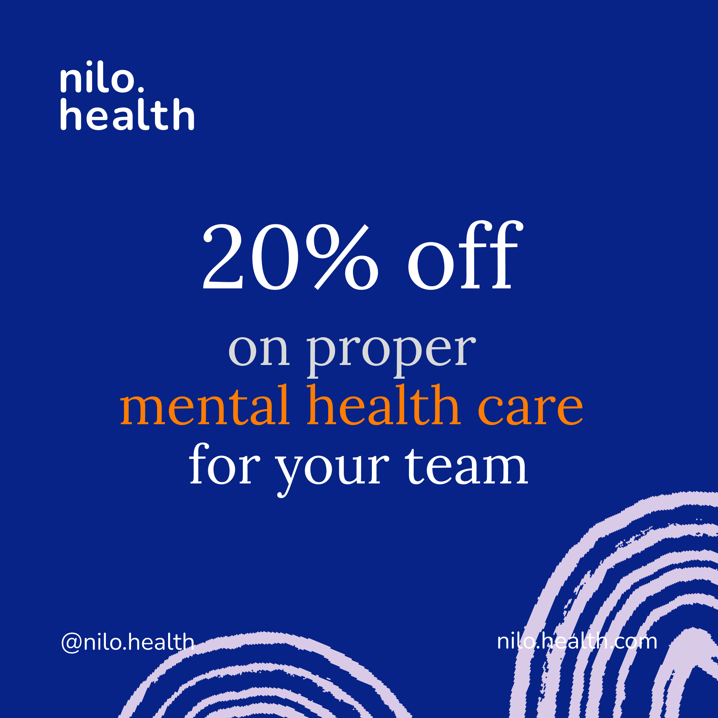 20% off on proper mental health care for your team Logo