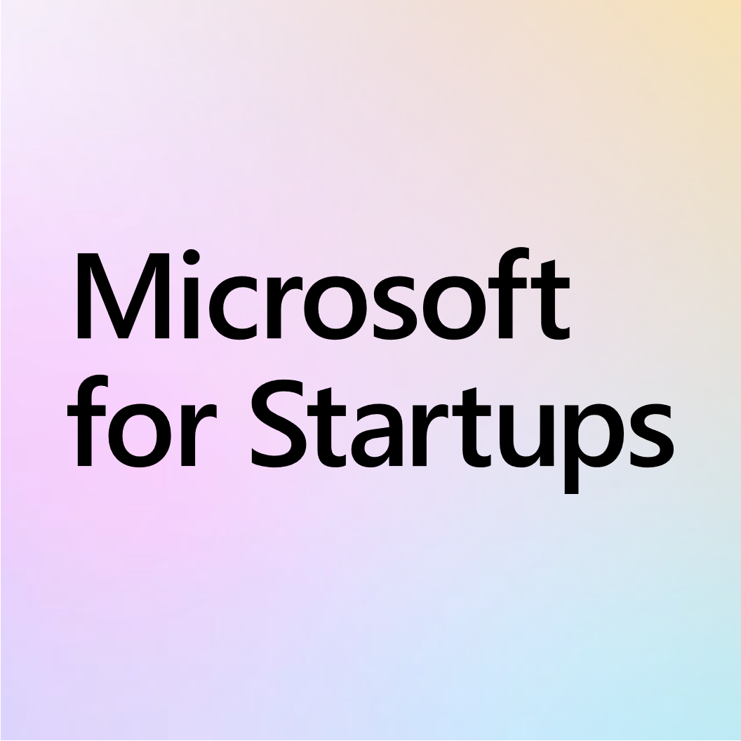 Up to $350k of Azure credits, including credits toward Azure AI Studio - the most  comprehensive set of AI models, and discounts on 30+tools your team needs to build! Logo