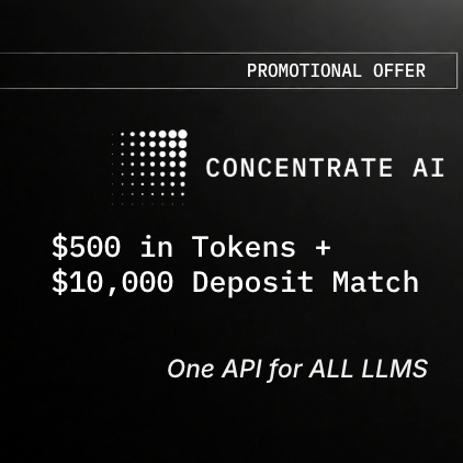 $500 in Free Credits + 1:1 Match Up to $10,000 in Spend Logo