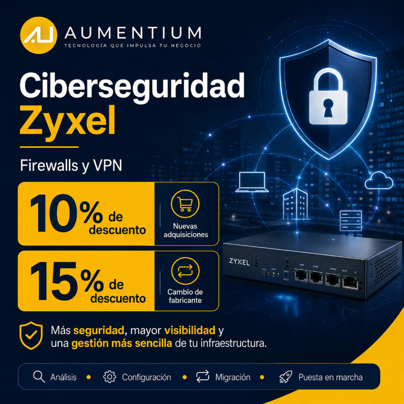 Ciberseguridad Zyxel para tu empresa: hasta un 15 % de descuento Logo