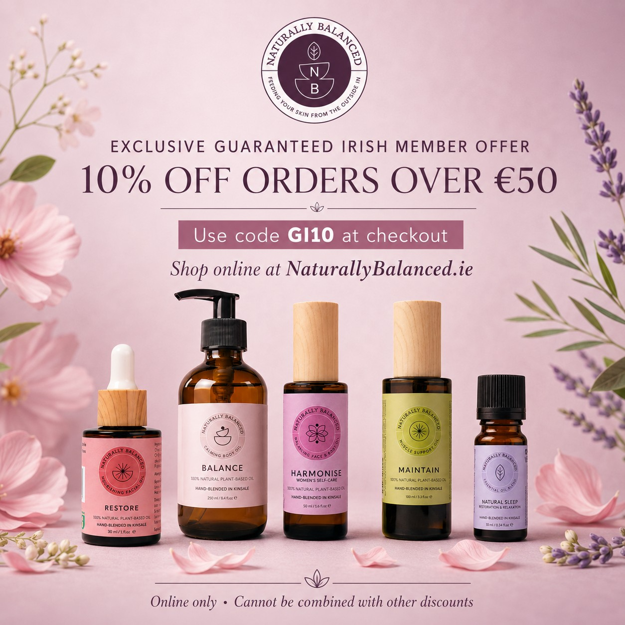 10% Off Orders Over €50 at Naturally Balanced Logo