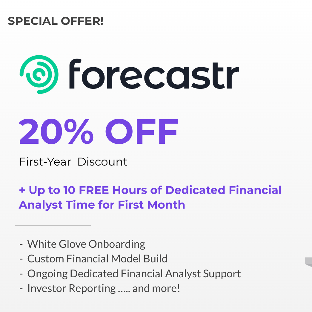 20% First-Year Discount + 10 Free Hours of Dedicated Financial Analyst Support for 1st Month Logo