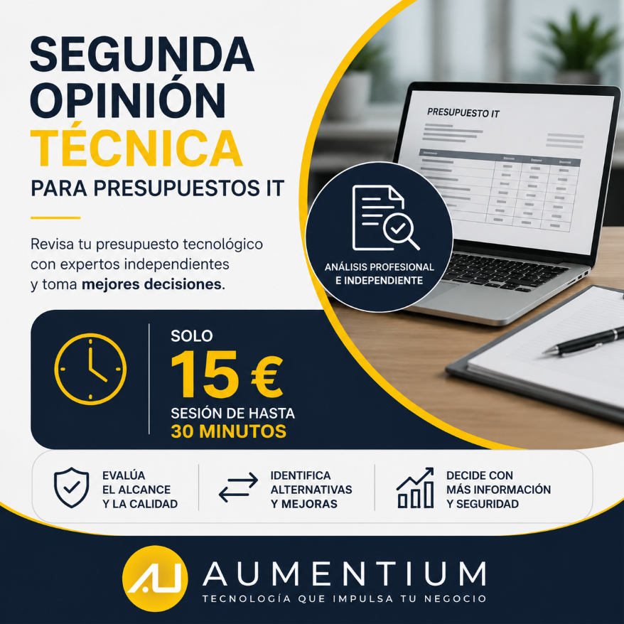 Segunda opinión técnica para presupuestos IT sólo por 15 € Logo