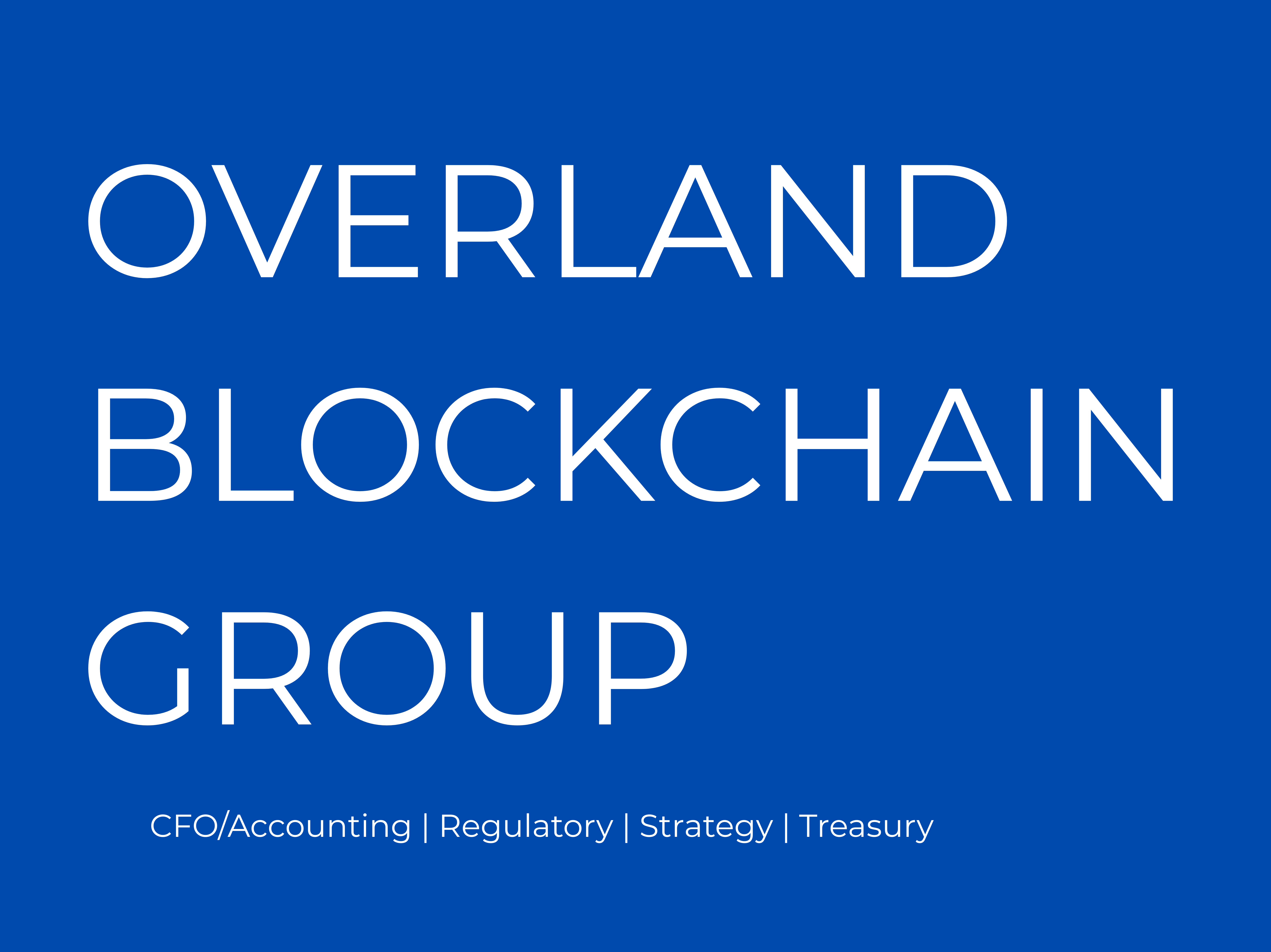 Overland Blockchain Group LLC Logo