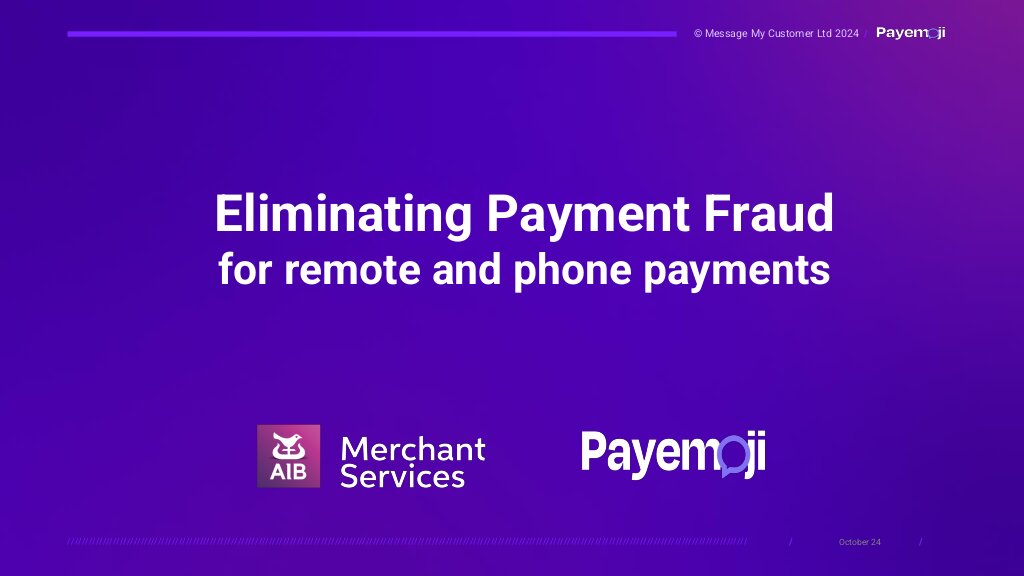 Payemoji and AIB Conversational Payments to eliminate Fraud