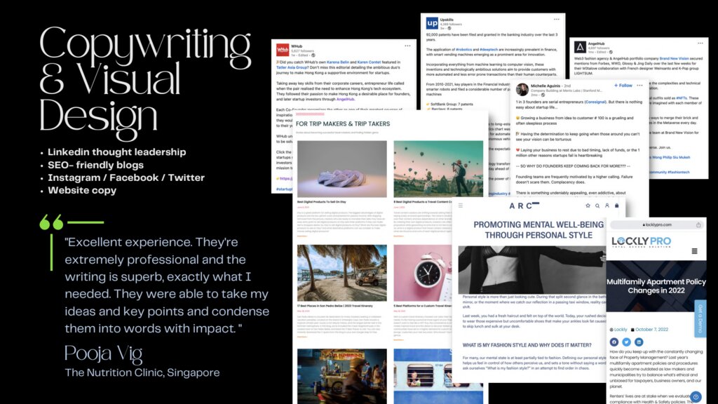 Copywriting & Visual Design