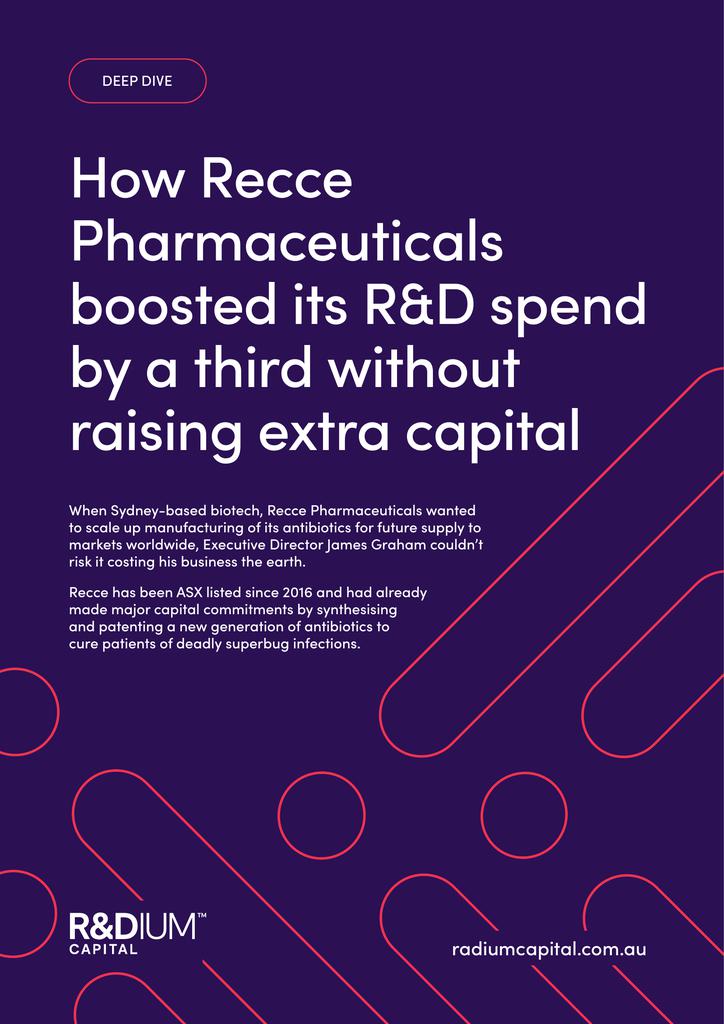 How Recce Pharmaceuticals boosted its R&D spend by a third without raising extra capital