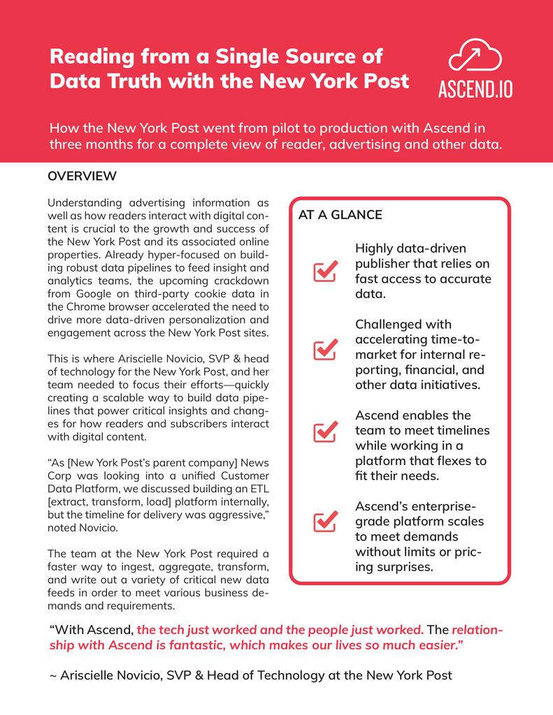 Reading from a Single Source of Data Truth with the New York Post