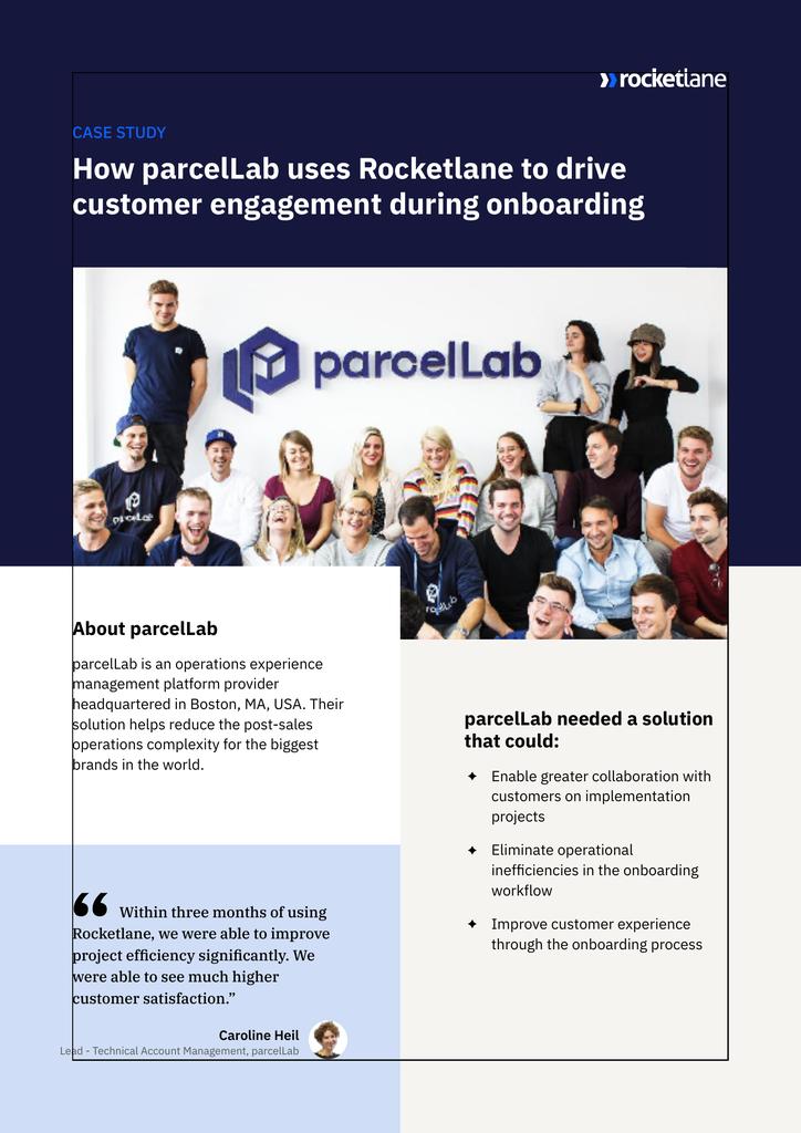 How parcelLab uses Rocketlane to drive customer engagement during onboarding