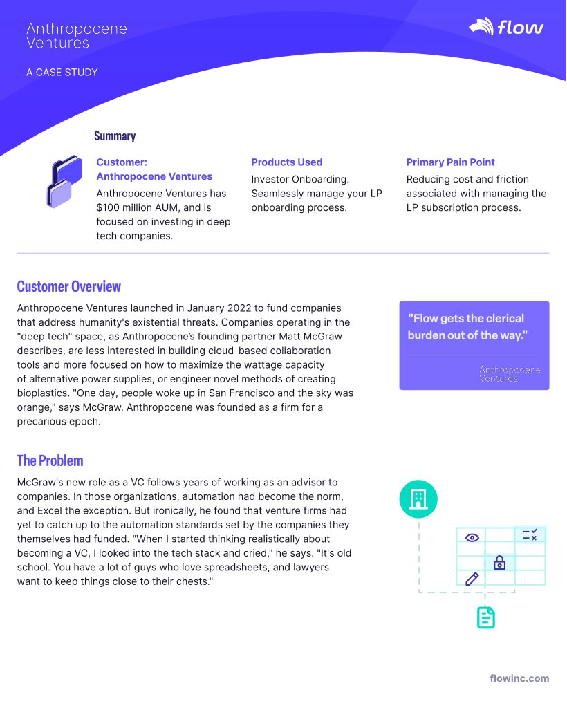 Case Study - Anthropocene Ventures