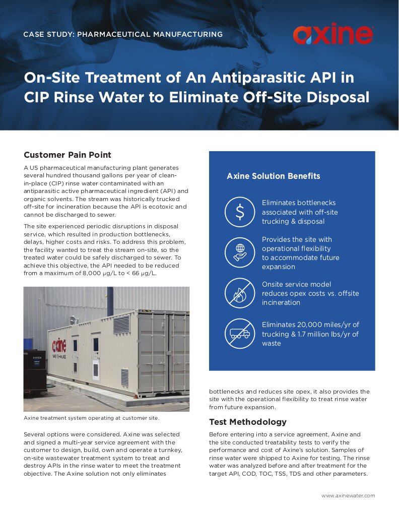 CASE STUDY IN PHARMACEUTICAL MANUFACTURING