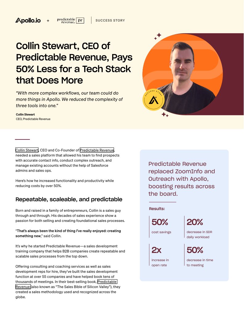 Case Study with Predictable Revenue