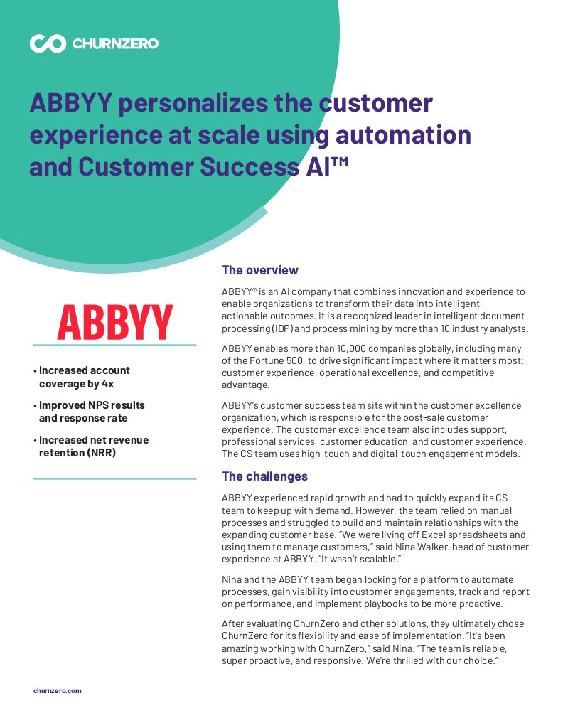 ABBYY personalizes the customer experience at scale using automation and CS AI™