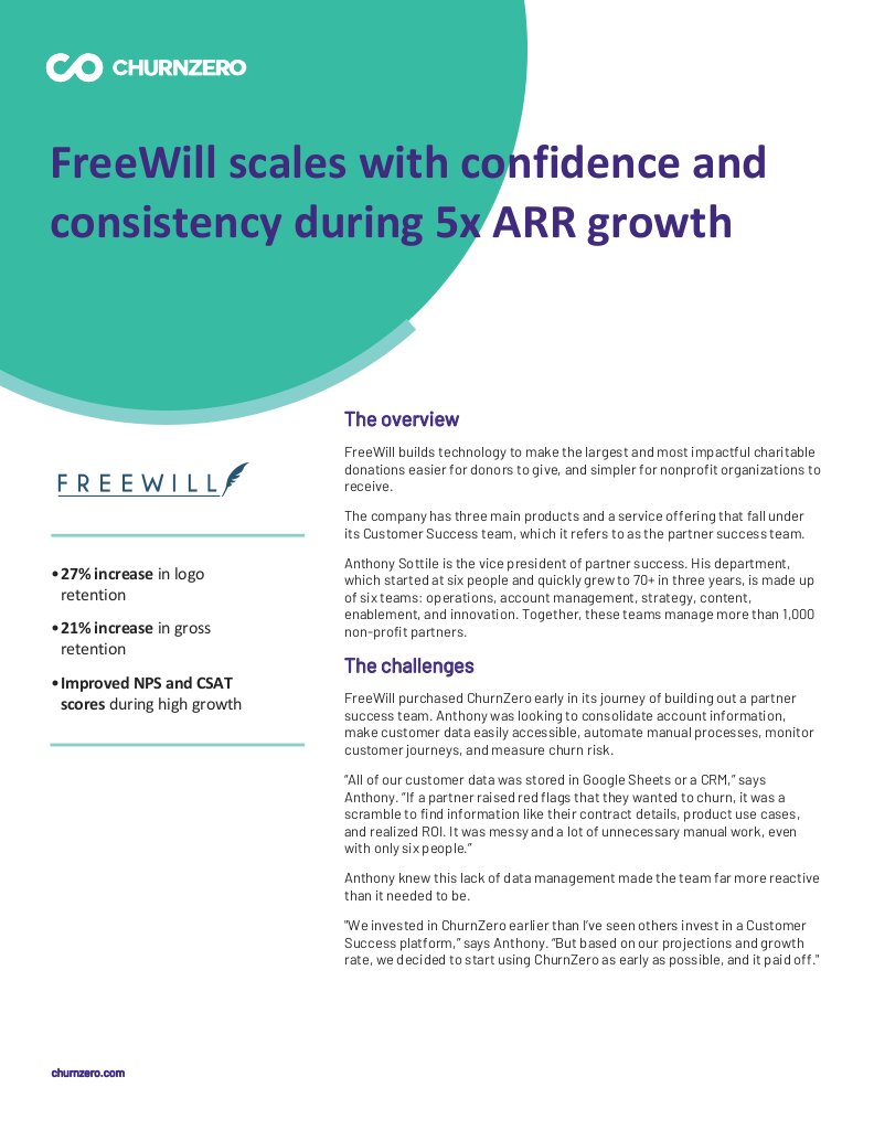 FreeWill scales with confidence and consistency during 5x ARR growth