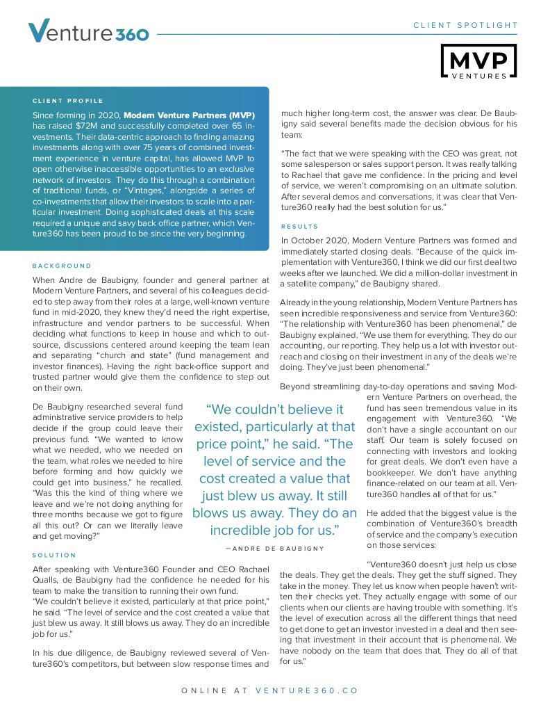 Case Study- Modern Venture Partners