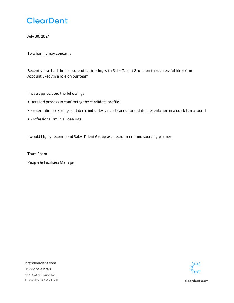 Sales Recruitment services for B2B Account Executive