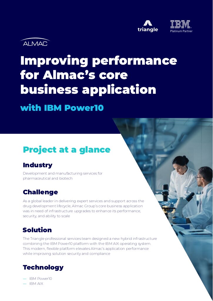 Improving performance for Almac’s core business application