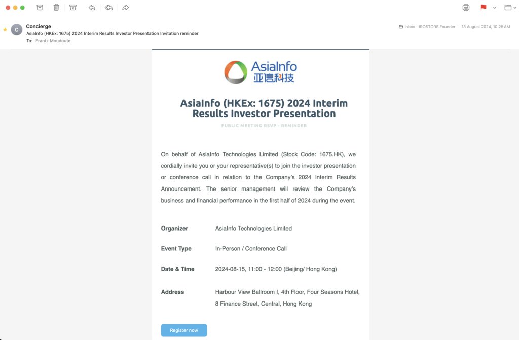 AsiaInfo 2024 Interim Results Investor Presentation