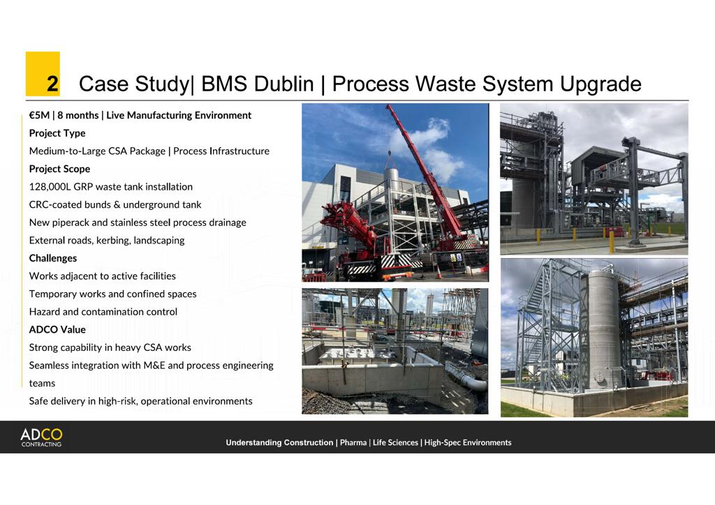 BMS Dublin - Process Waste System Upgrade
