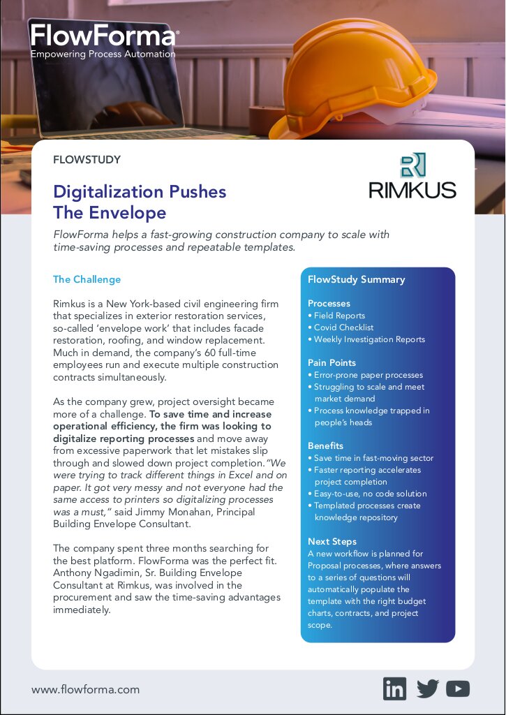 FlowForma Case Study - Rimkus