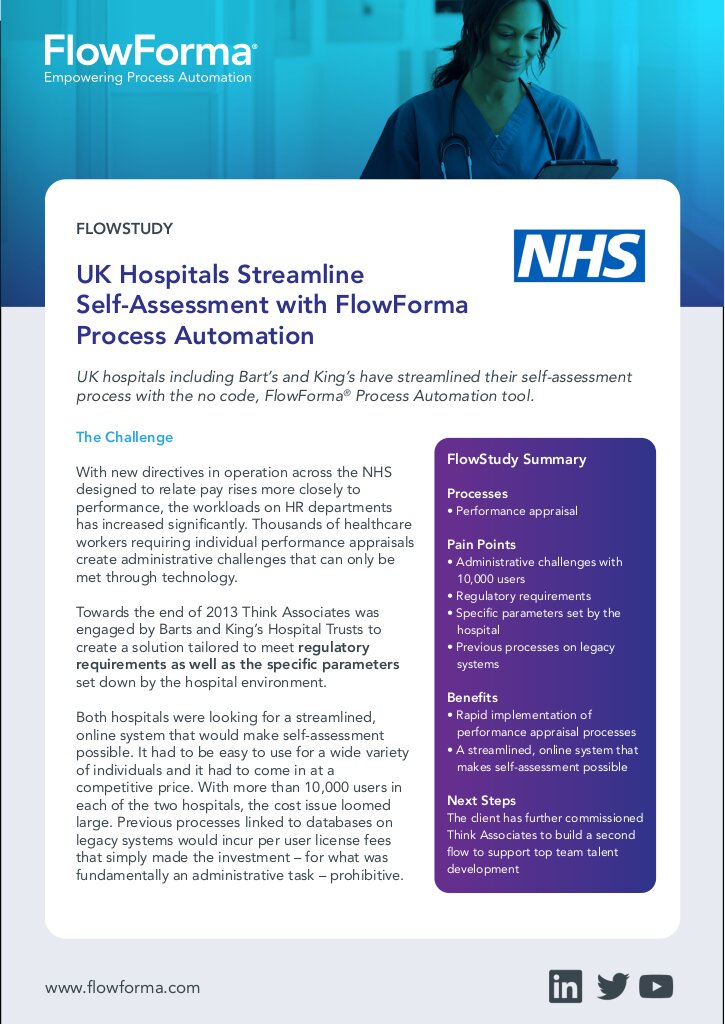 FlowForma Case Study - NHS