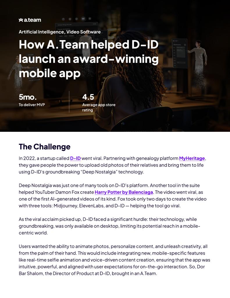 D-ID - Scaling Generative AI Video Creation with Human-Like Digital Avatars and Conversational Experiences