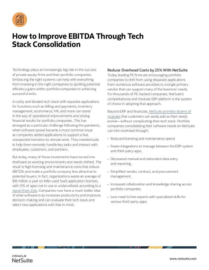 How to Improve EBITDA Through Tech Stack Consolidation