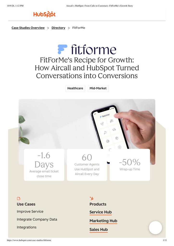 Aircall and HubSpot - Conversations into Sales Conversions