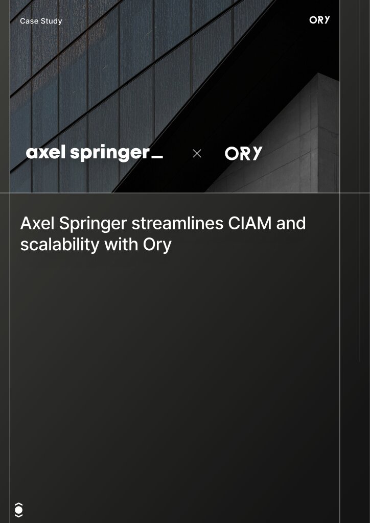 Axel Springer streamlines CIAM and scalability with Ory