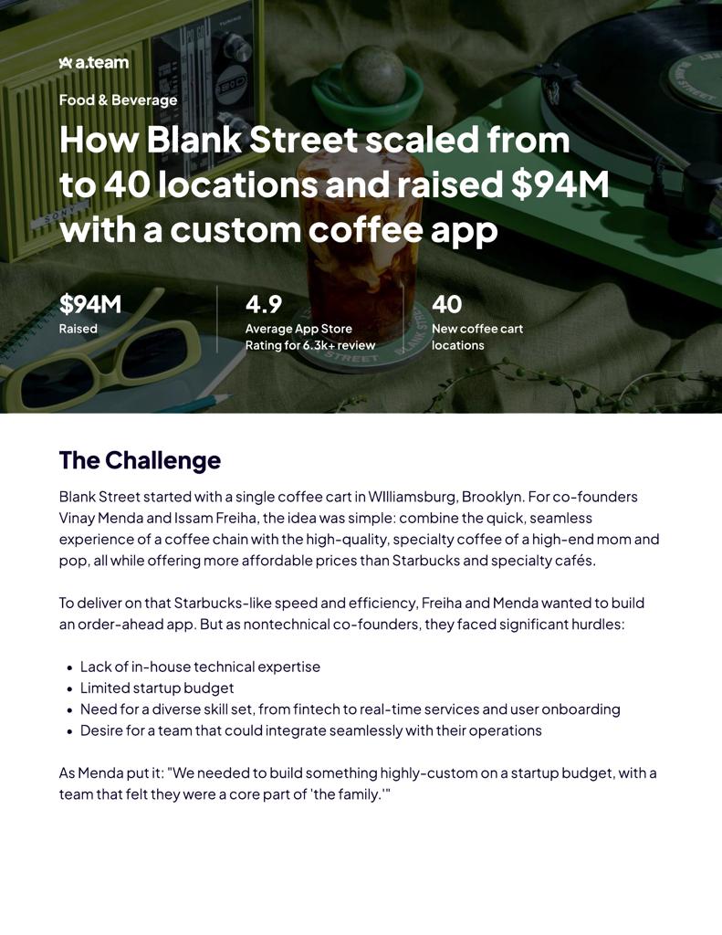 Blank Street - Creating a Digital Ordering Platform That Powered Expansion from One Coffee Cart to 40 plus Locations