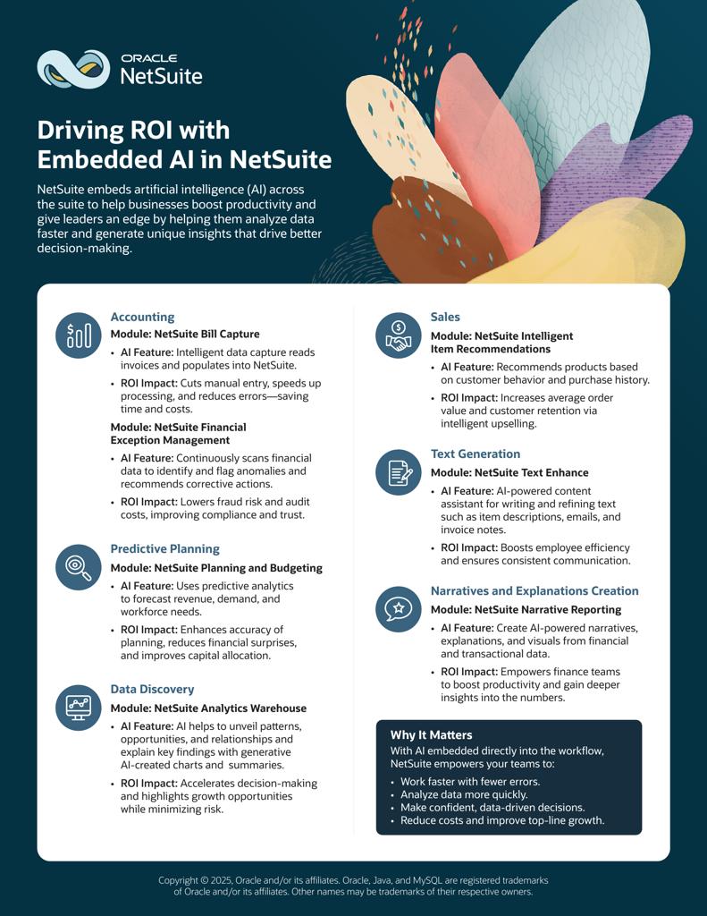 Driving ROI with Embedded AI in NetSuite