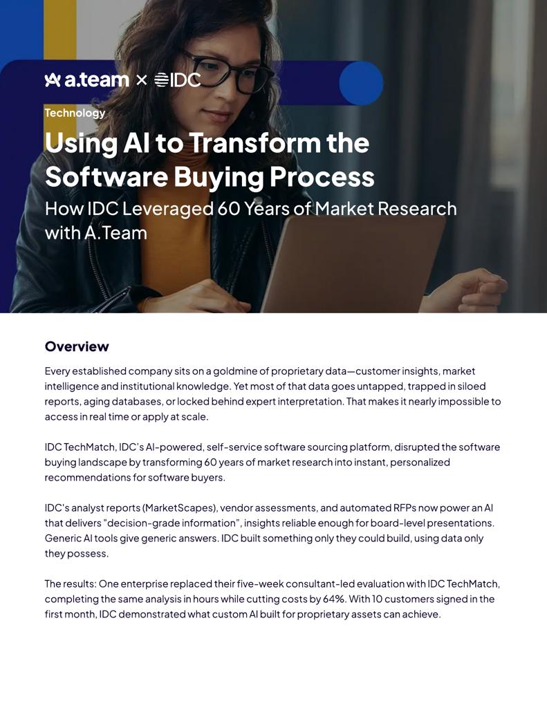 IDC TechMatch - Transforming 60 Years of Market Research into an AI-Powered Vendor Intelligence Platform