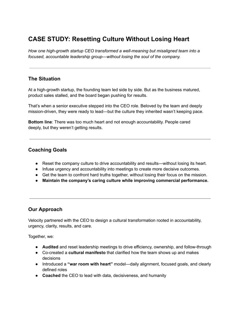 Resetting Culture Without Losing Heart