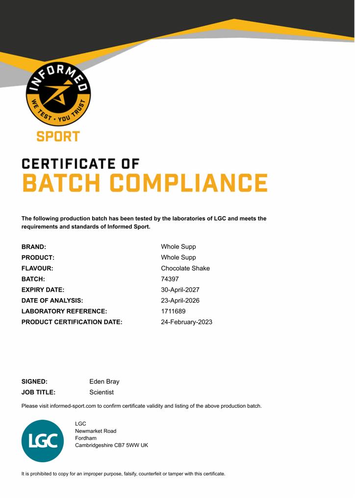 Informed Sport Certifications